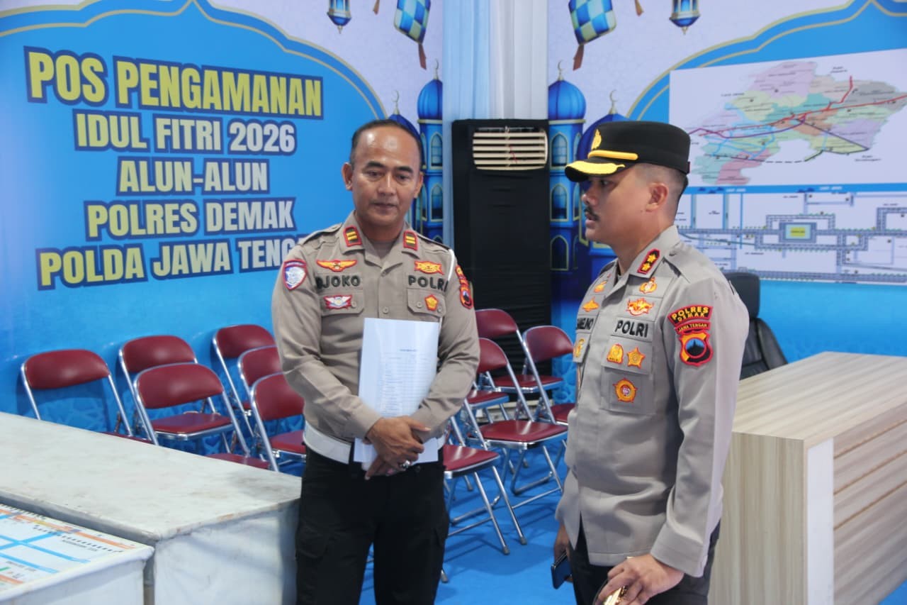 Kapolres Demak Cek Pospam Jelang Operasi Ketupat Candi 2026